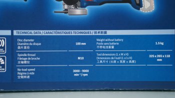 100mm Máy mài góc dùng pin 18V Bosch GWS 18V-11 S (Solo)