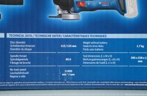 125mm Máy mài góc dùng pin 18V Bosch GWS 18V-8 (Solo)