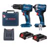 Combo máy khoan và máy vặn vít 18V Bosch GDR18V-215 & GSB185-LI (06019N20K4)