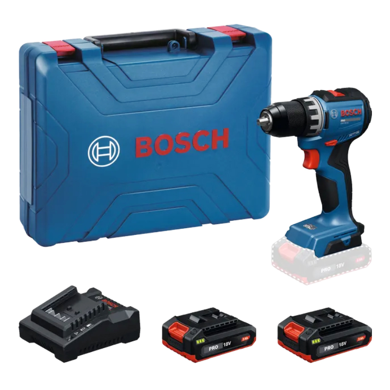 Máy khoan vặn vít dùng pin 18V Bosch GSR 18V-52 (2 Pin 2.0Ah, 1 Sạc)