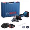 100mm Máy mài góc dùng pin 18V Bosch GWS 18V-8 Set (2 Pin 4.0Ah, 1 Sạc)