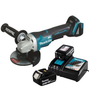 Máy mài góc dùng pin 18V Makita DGA408RTJ1 (18V:5Ah)